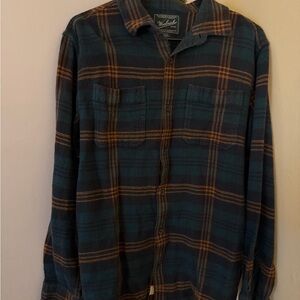 Woolrich Green and Orange Checkered Shirt